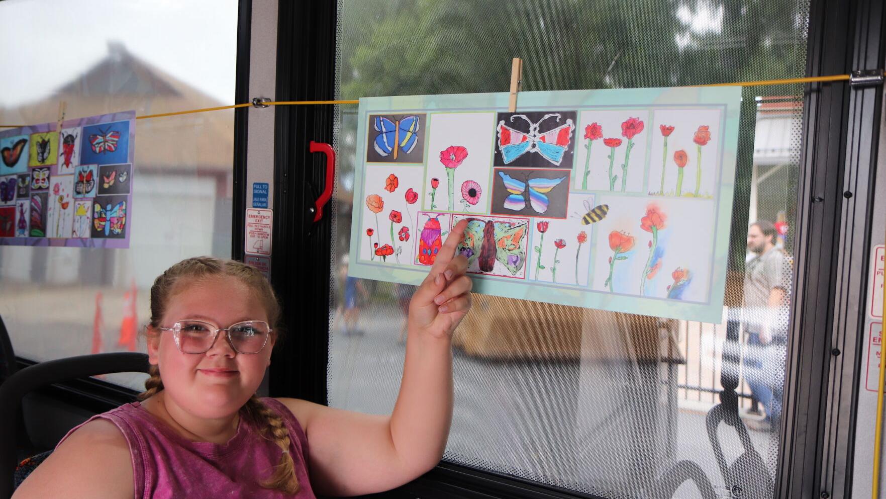 Student art on display and on the move with Art in Transit